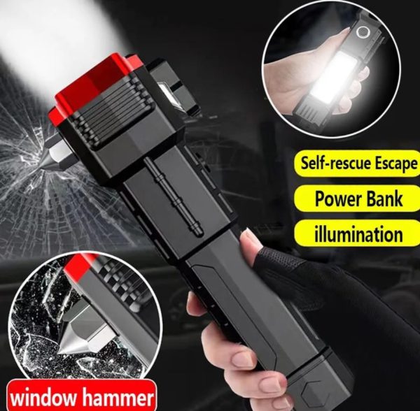 Versatile High-power Led Flashlight: Rechargeable And Multifunctional For Your Lighting Needs(1200 Mh)